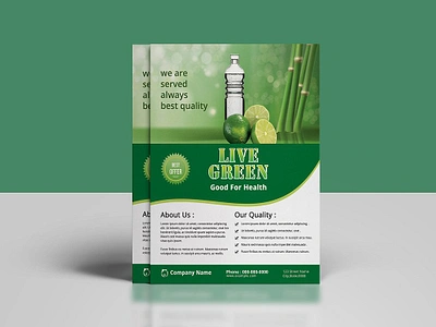 Green Product Flyer botanical clean doctor drug editable flyer green green energy green product green product flyer health healthy herbal medicine minimal ms word photoshop template printable product