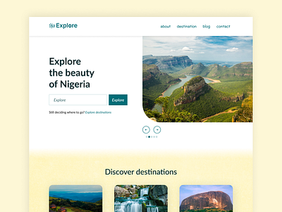 9ja Explore - Travel Agency dailyui graphic design hero hero section tourism travel agency ui ui design uiux web design