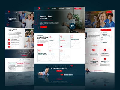 Healthcare Service Website Design UI UX Design figma graphic design ui uiux wesite design