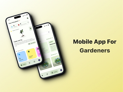 Mobile app for Gardeners app design communities community education explore gardening mobile design plant product design ui design uichallenge visual design
