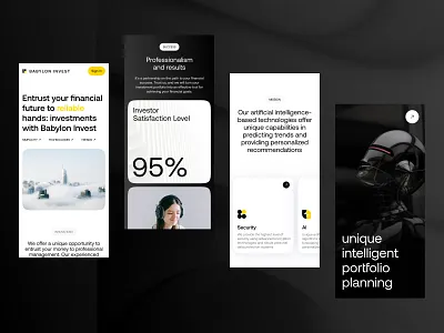 Smart Investment Website on Mobile ai business design finance financial fintech graphic design imvestment interface mobile mobile design mobile website ui user experience user interface ux web web design web marketing website