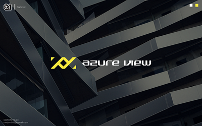 Azure View Logo adobe illustration adobe photoshop brand design branding construction graphic design house interior logo logo design