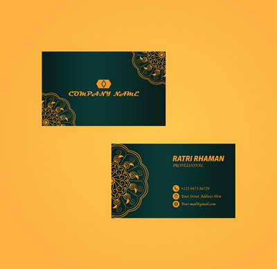 Business card design ai b card business card card design illustration mandala business card mandala design