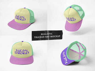 Realistic Trucker Hat Mockup apparel apparel mockup baseball hat hat hat mockup mockup realistic trucker hat mockup trucker trucker hat trucker hat mockup