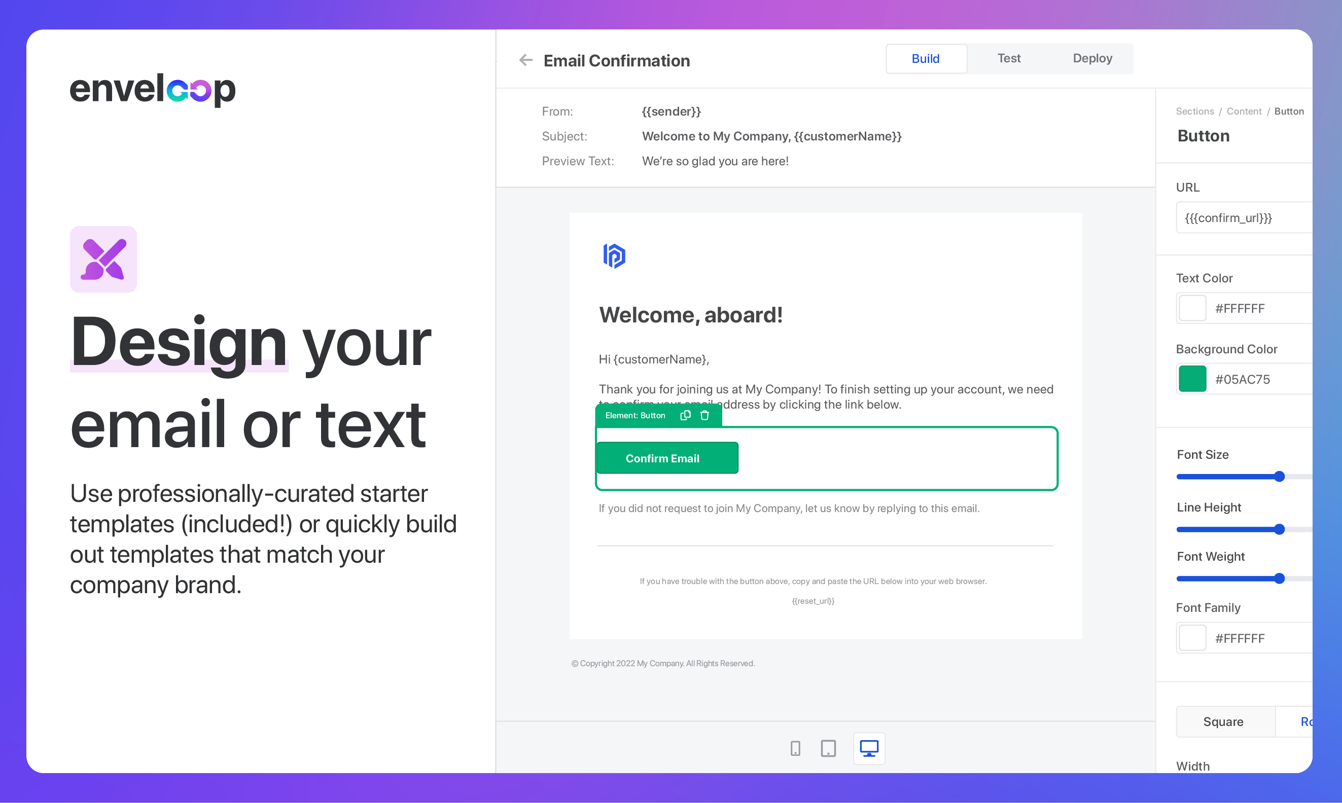 🚀 Enveloop Launches on Product Hunt 🚀 api branding builder design designer email email builder email designer messaging product design product hunt templates ui ui design user interface ux design