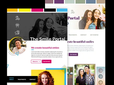 Moodboard for orthodonist branding moodboard ui web