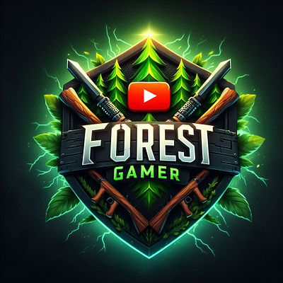 ForestGamer 3d avatar branding game gaming logo youtube