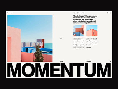 Momentum_02 animation architecture brand branding clean design digital grid layout minimal photo swiss typography
