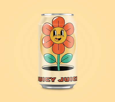 Groovy style juice packaging adobe illustrator branding design graphic design illustration package