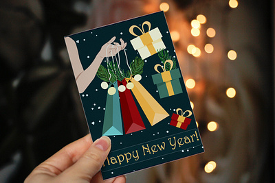 New Year Postcard adobe illustrator design graphic design illustration