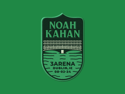 Noah Kahan '24 Patch Tour - Dublin artist badge concert dublin hapenny bridge illustration ireland landmark landscape merch merchandise noah kahan patch tour