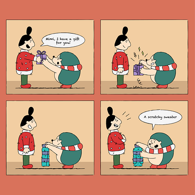 A scratchy sweater 🧥 comic artist