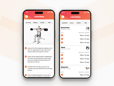 Workout app app app design clean demonstration design gym workout