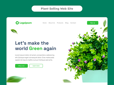 Plant Selling Web Site landing page plant selling web site ui ui ux design web ui design