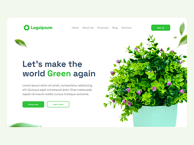 Plant Selling Web Site landing page plant selling web site ui ui ux design web ui design