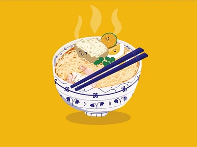 Tomyam Noodle design food food illustration illustration illustration set inspiration kawaii illustration menu illustration soup tomyam