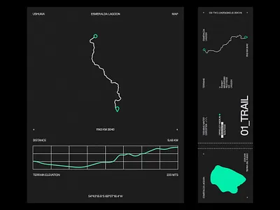 (03) Esmeralda Lagoon Layout black clean composition design layout minimalist poster typography
