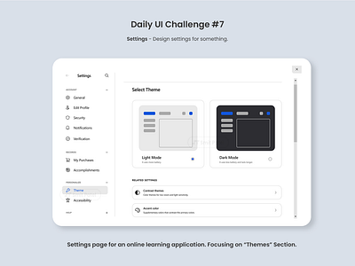Daily UI #7 Settings 2d 7 abstract app art branding color modes creative dailyui dailyuichallenge dark mode design figma minimal settings ui uidesign uiux ux ux design