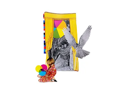 Little Self collage collage art cut and paste self portrait