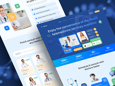 Medico Health Care - Telemedicine Website consultation doctor doctor appointment health health checkup healthcare landing page medical medical website patient telemedicine telemedicine website uiux user experience user interface website website design