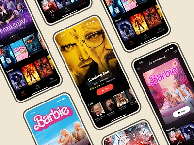 Movie App | Netflix competitor UI UX Design app app design apple design entertainment figma graphic design ios app mobile app movie netflix ui ui design ui ux