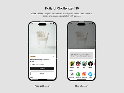 Daily UI #10 Social Share app app design clean concept dailyui design flat interface ios minimal mobile product design share simple typography ui ui design user interface ux web