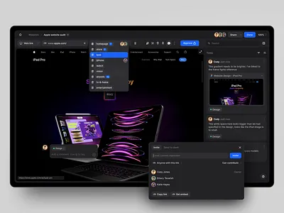 Website Feedback Dashboard Product analytics apple dark dark ui dashboard data dropdown feedback menu metrics nav navigation popout product design side nav ui ui deisgn website