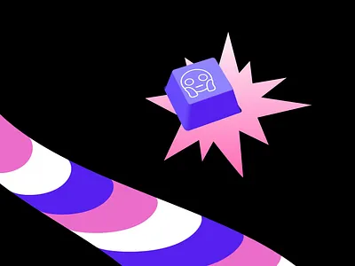 Panic animation cartoon geometry illustration motion graphics ui