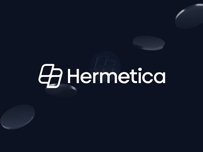 Hermetica Logo Design bitcoin blockchain branding crypto design gradient icon identity lettering logo
