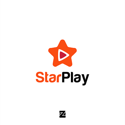 Star Play Logo branding design design logo templates logo logo maker logo type logos logotype minimal modern play logo simple logo star star play logo
