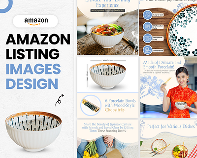 Amazon Listing Images-Porcelain Bowl amazon branding design graphic design graphicdesign illustration listingimages logo photoshop