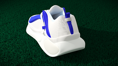 Sport Shoe 3d animation art ball blender blue branding clothes design football graphic design minimalist motion graphics run running shoes simple sport ui white