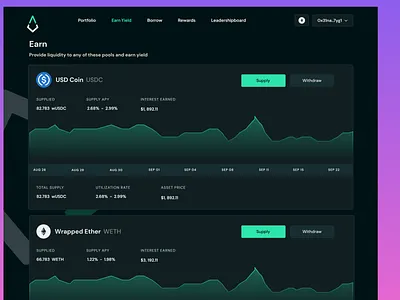 Orpheus - Provide Liquidity blockchain crypto defi design ui