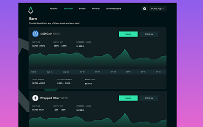 Orpheus - Provide Liquidity blockchain crypto defi design ui