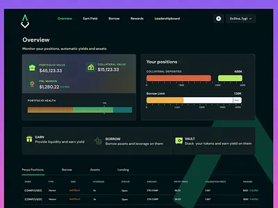 Orpheus - Overview blockchain crypto defi design ui