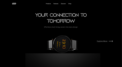 SmartWatch Hero Section UI Design 3d design hero section ui web