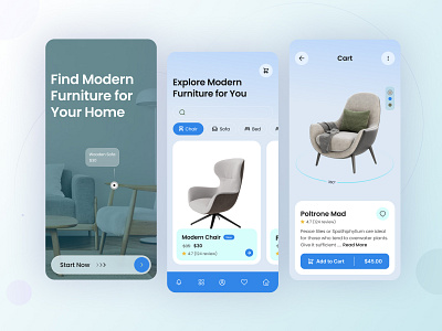 Furniture Mobile app app design ui ux