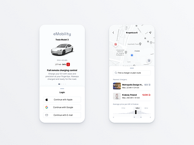 eMobility app app concept design ui ux