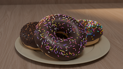 First render from blender 3d animation blender design dhoughnut donut motion graphics render