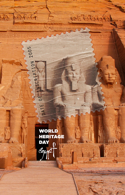 Experience Egypt - World Heritage Day graphic design