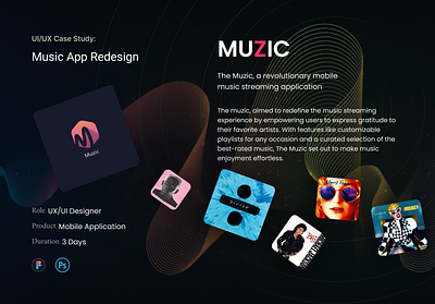 The Muzic. a trailblazing mobile music streaming application animation branding design designthinking graphic design illustration logo mobile app motion graphics musicapp principle redesign typography ui ux vector