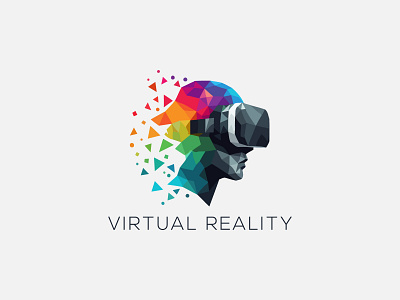 Virtual Reality Logo abstract logo abstract virtual reality abstract vr logo digital logo reality logo virtual logo virtual reality virtual reality design virtual reality logo vr design vr head vr logo