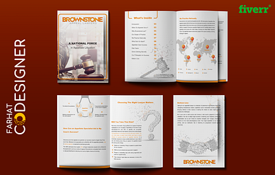Corporate Law Brochure/ White Paper brochure brown business brochure company profile corporate fiverr graphic design law white white paper