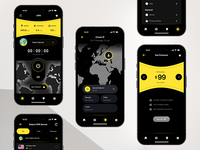 VPN mobile app adobe app app design application color daily daily ui dailyui design dribbble figma font ios iphone mobile design ui ui design ux ux design