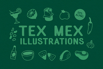 Tex Mex Illustrations adobe colorful doodles graphic design hand drawn hispanic illustrations illustrator ipad procreate tex mex