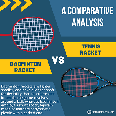 Badminton Vs. Tennis Rackets branding graphic design