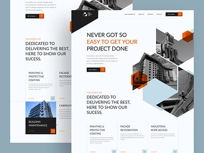 Industrial Restoration - Web Design company construction creative design engineering figma industrial landing page new page painting portfolio project protective ui user interface ux web design web site xd