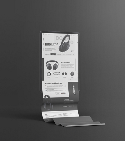 Fictive - Bose headset detail product page branding design landingspage marketing product product design productpage ui ux webdesign webpage