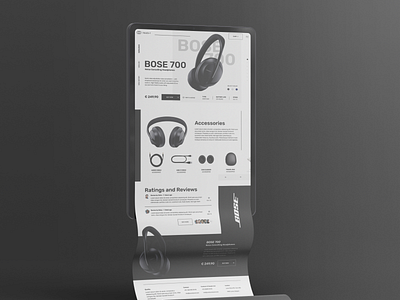 Fictive - Bose headset detail product page branding design landingspage marketing product product design productpage ui ux webdesign webpage