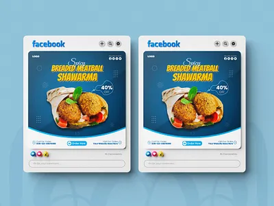 Spicy Breaded Meatball Shawarma Social Media Post Design breaded chicken facebook post facebook story food food discount food promotion food sale food story instagram post instagram story meatball menu restaurant post restaurant social media shawarma social media post social media promotion spicy story